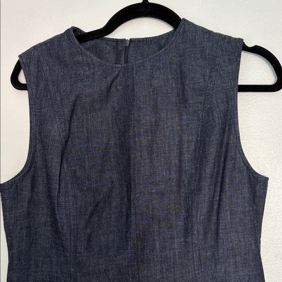 Zara denim fit and flare midi dress - size large - Picture 6 of 7